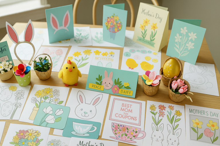 Printable Spring Crafts: 40+ Free DIY Templates for Easter & Mother's ...